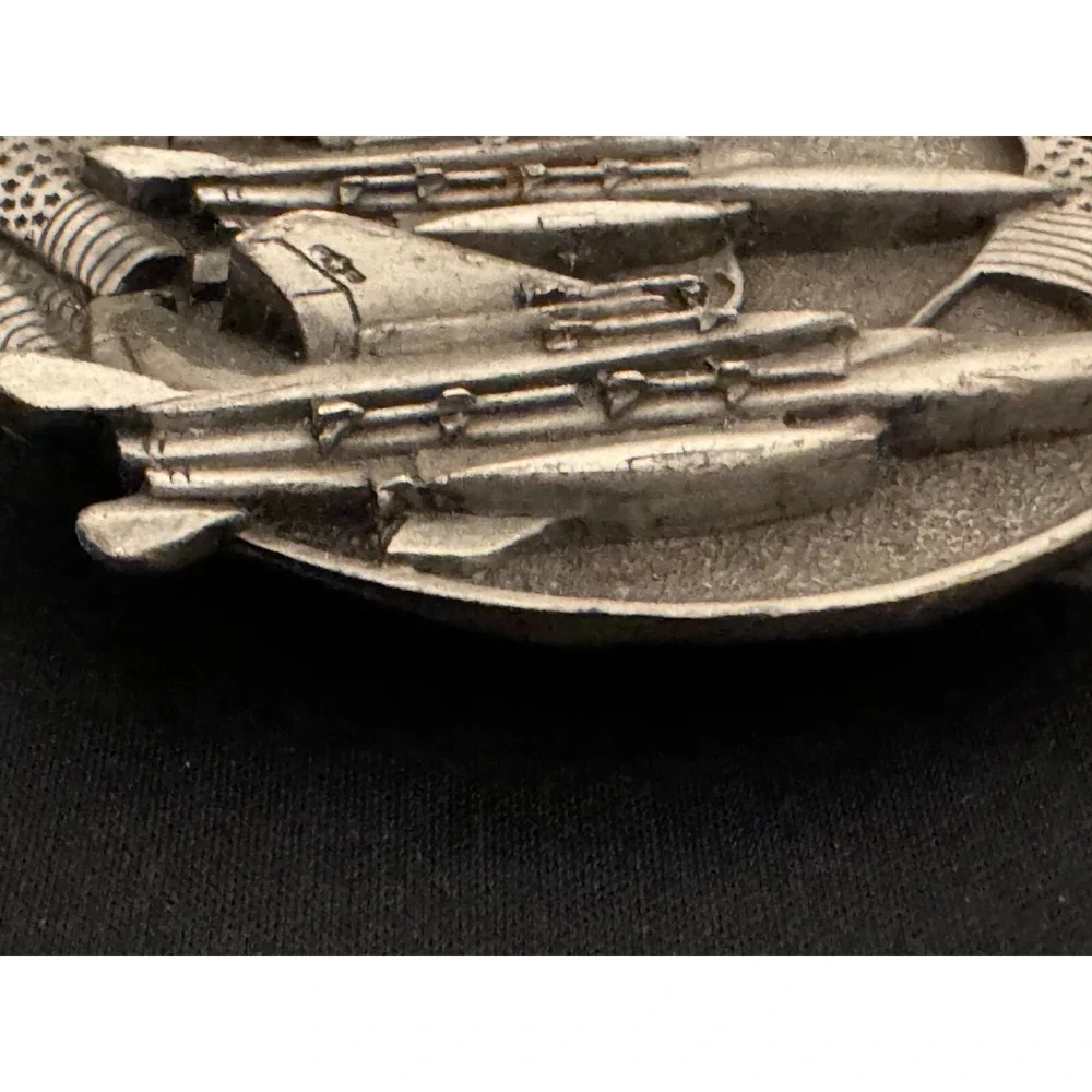 Vintage 1982 Bergamot Bet Buckle Air Force - A Great Way of Life Jets Silver Ton